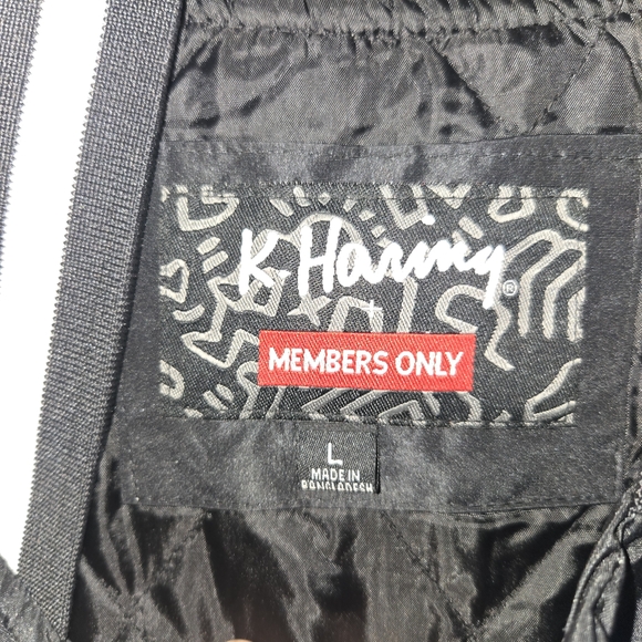 Members Only x Keith Haring size XL Andy Mouse Bomber Jacket Black. - Picture 4 of 13